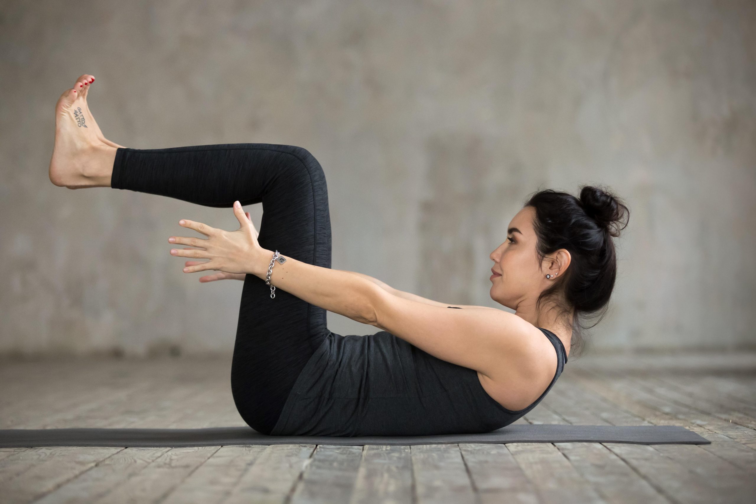 Woman doing flexibility exercise
